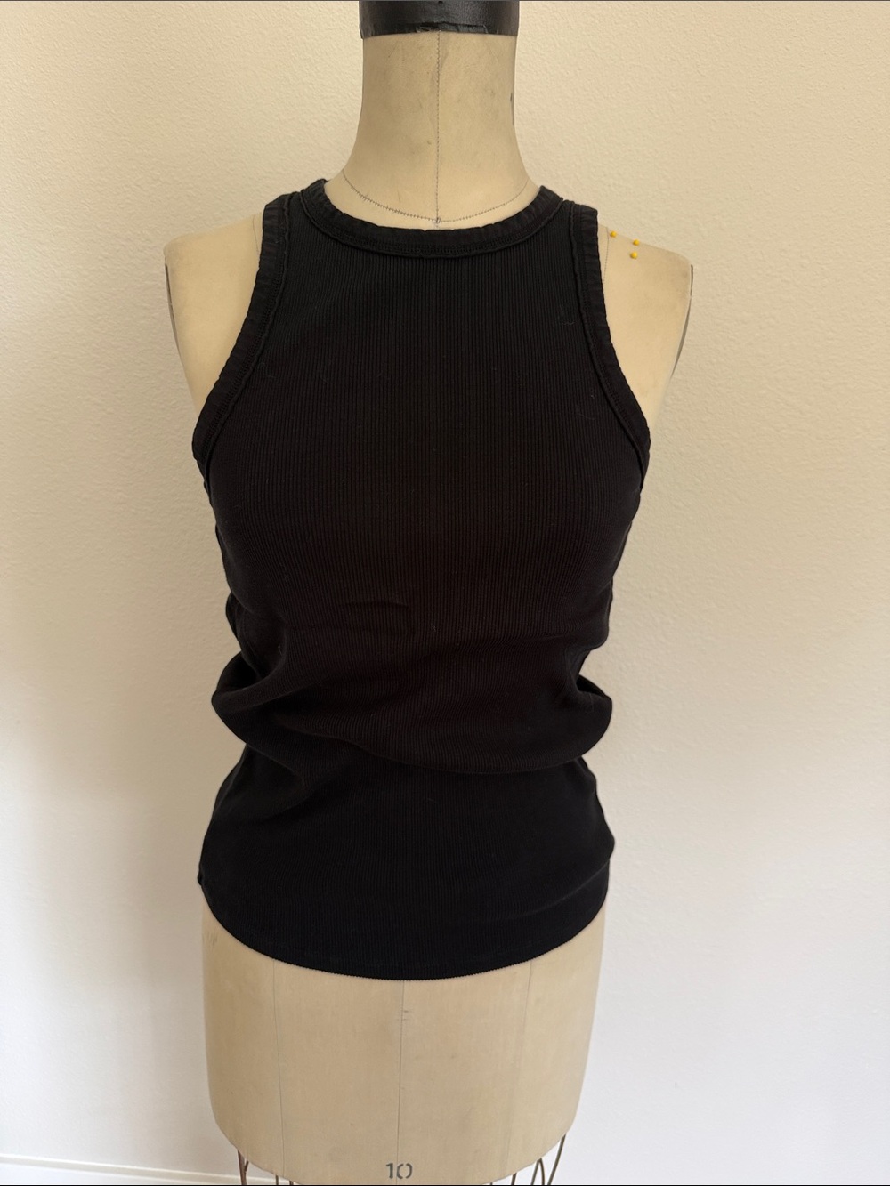 Sundance Black Ribbed Tank - Fitted Sleeveless Top